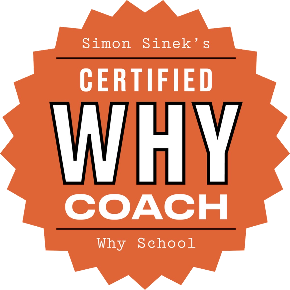 Simon Sinek Certified WHY Coach badge